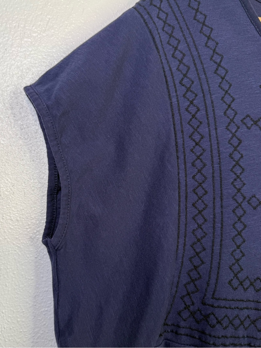 Gloria Vanderbilt Blue Short Sleeve Embroidered Top Women’s Size XXL - Picture 8 of 15